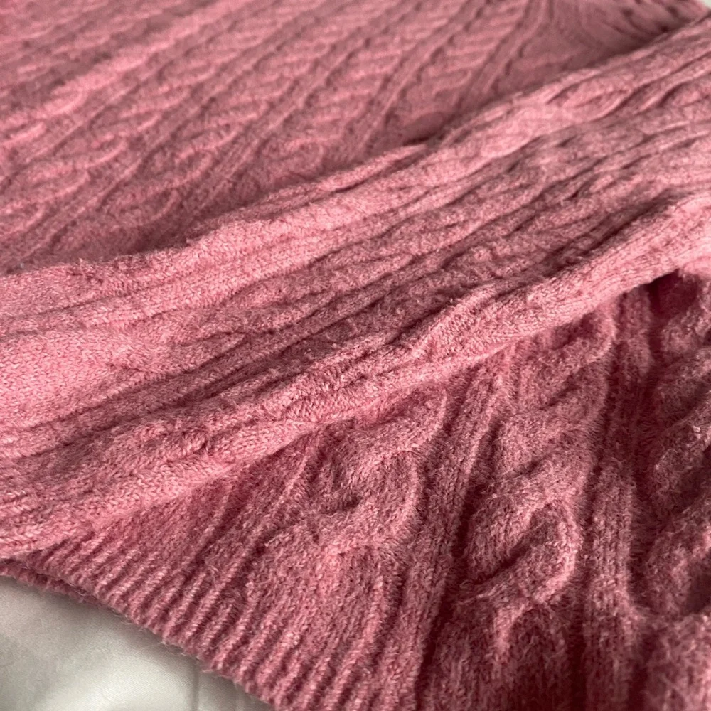 LOFT Petite Pink Cable Knit Sweater - Picture 6 of 7